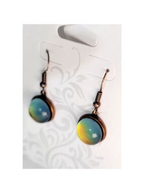 Mood Changing Cabochon Dangle Drop Earrings